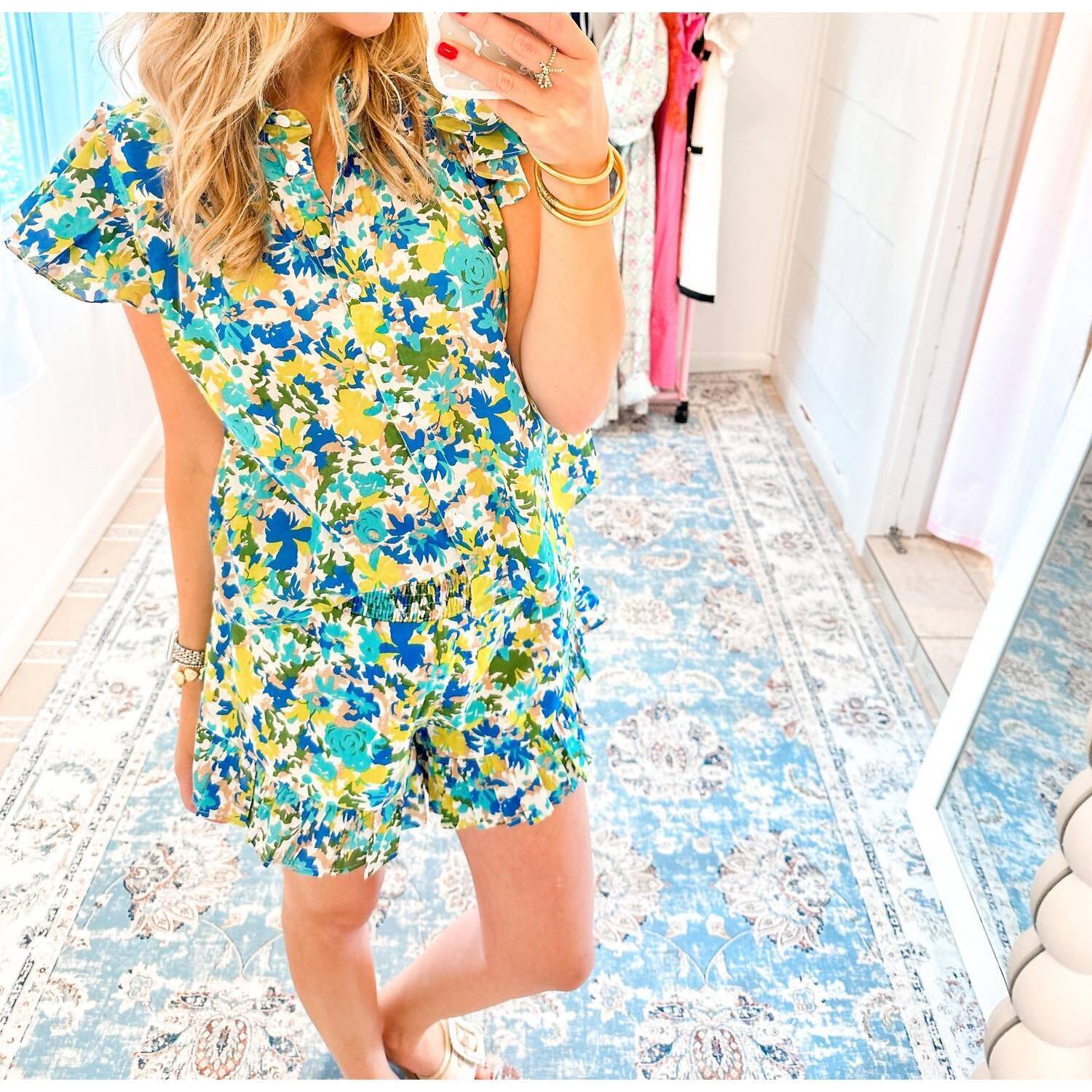 New Olivia James The Label Chandler Short In Hidden Paradise In Multi